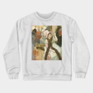 Portrait after a Costume Ball (Portrait of Madame Dietz-Monnin) by Edgar Degas Crewneck Sweatshirt